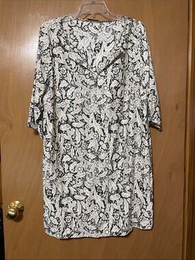 Mango Black and White Floral Mini Dress